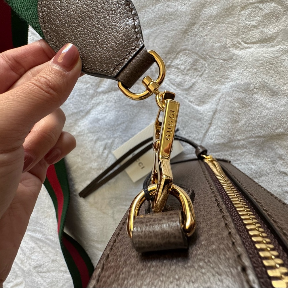 Gucci Brown and Green Crossbody Bag - Picture 4 of 8